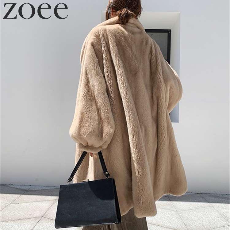 ミンクファーコート デンマーク産ミンクファー使用 ロング丈