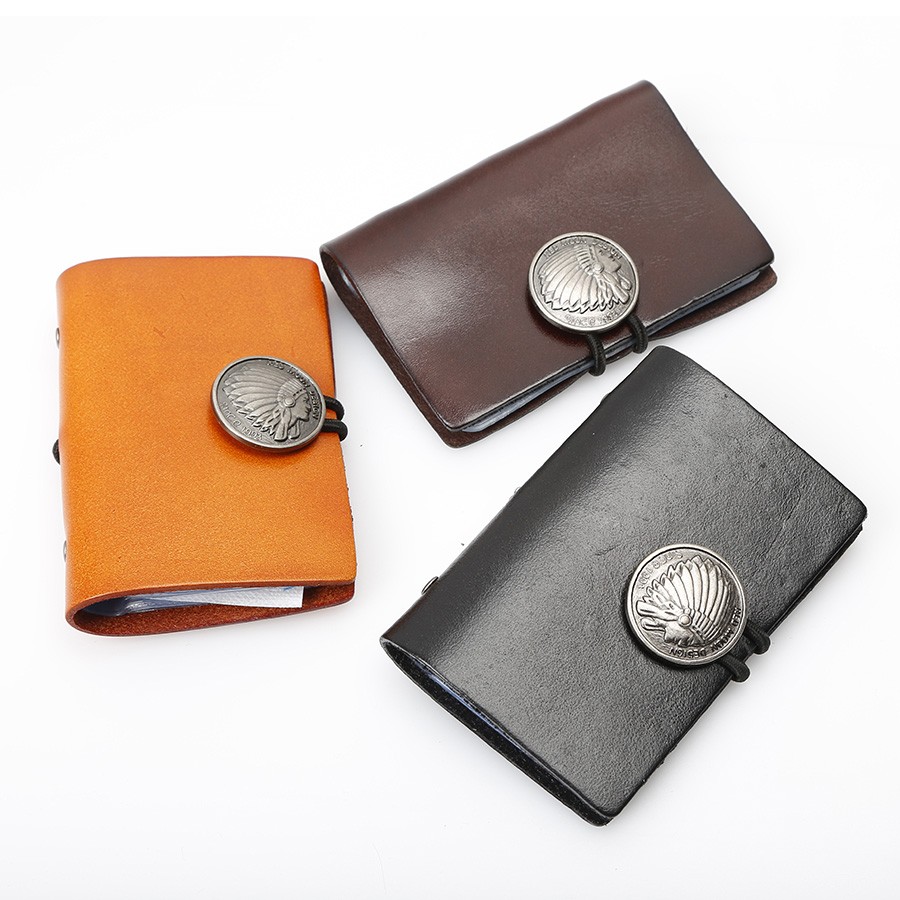 コンチョ付きカードケース 大容量 本革 カード入れ レザー メンズ