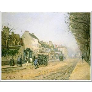 送料無料】絵画：アルフレッド・シスレー「サン・マメスのロワン河畔