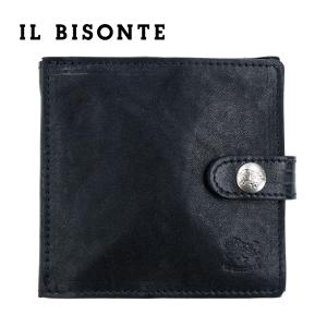 IL BISONTE（イルビゾンテ） 財布 三つ折り レザー 本革 ブラック ネロ