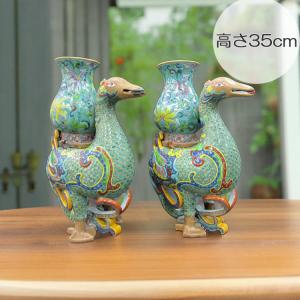 李朝 青花葡萄文白磁大壺 高さ52cm 韓国 美術 朝鮮 希少 花生 花瓶