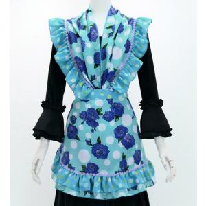 フラメンコ ピキージョ・エプロンセット 水玉 グリーン×ホワイト PA-3