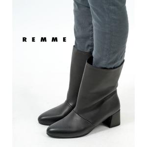 REMME（レメ） ブーツ ZH-05386 レディース レザー チェルシーブーツ