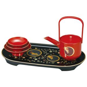 山中塗 屠蘇器 (とそき) 光輪松 おとそ お正月 お正月用品 銚子 盃 お