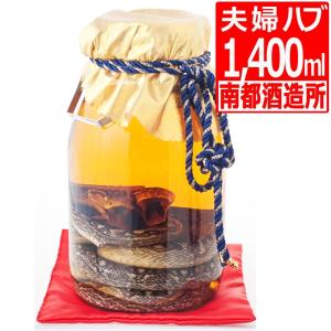 南都酒造所 夫婦ハブ入りハブ酒35度 1400ml×1本 泡盛ベース+ハブ(蛇)+