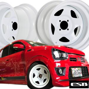 14インチ 4H100 7.0J 7J+35 4穴 1 本 ESB CLS TC01 鉄ちん テッチン