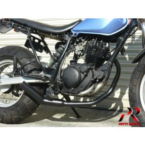 プリティー YAMAHA TW200 TW225 ショート管 70π マフラー 黒