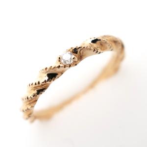 agete（アガット） ハーフエタニティ V字 リング ダイヤモンド 0.06ct