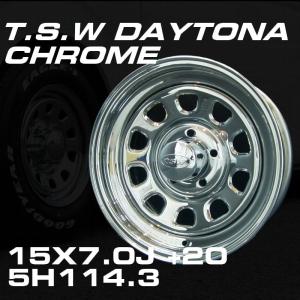 TSW STAR クローム 15X7J+20 5穴 114.3 ホイール4本セット （100系