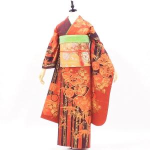 正絹振袖+半衿付き長襦袢+帯+帯揚+帯〆+重衿 6点セット 可愛さと個性の