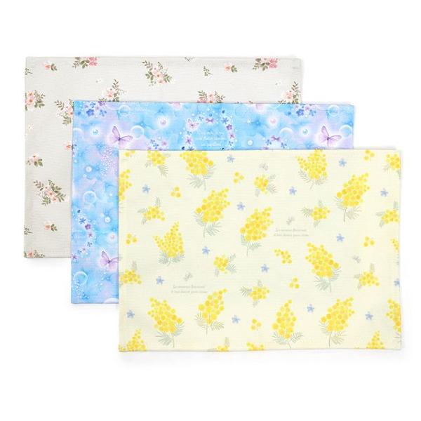 ランチョンマット(25cm×35cm) 撥水ノーアイロン 柄違い3枚セット