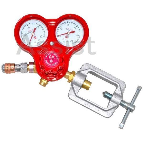 ワンタッチカプラ付き アセチレン調整器 SG-4 逆火防止器付き 阪口