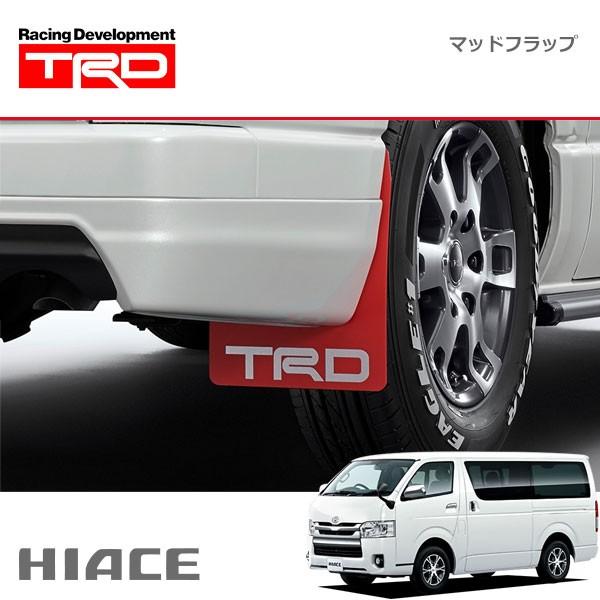 TRD マッドフラップ レッド ハイエースバン KDH20# KDH211 KDH22