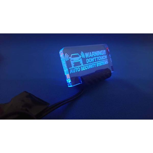 ハリアー アクリルLEDスキャナー カーセキュリティ ダミー 青色