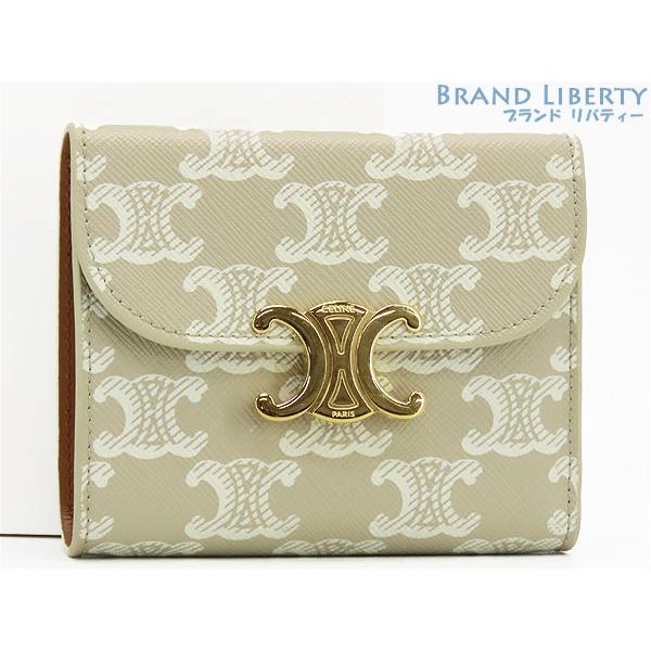 CELINE（セリーヌ） 美品 トリオンフ スモールフラップウォレット 三