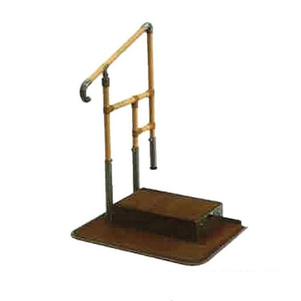 あがりかまち用 たちあっぷ 片手すり CKE-02 ステップ台付 矢崎化工