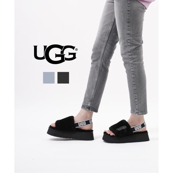UGG Australia（アグオーストラリア） アグ ファーサンダル 厚底