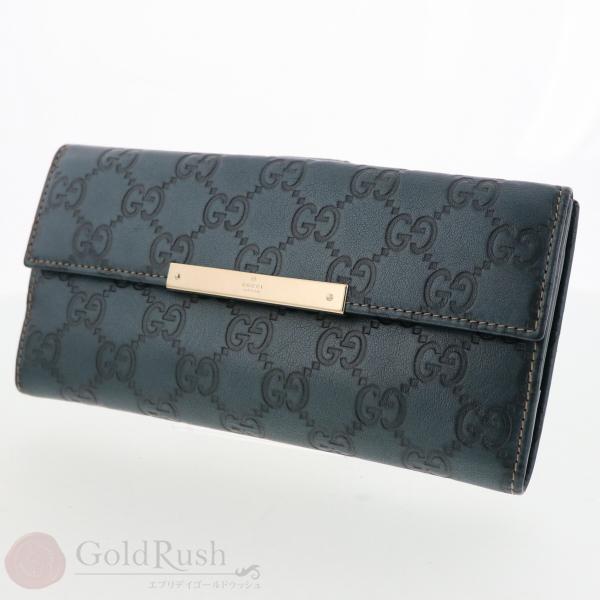 GUCCI グッチ シマ Wホック 長財布 112715 2149 【el】【中古