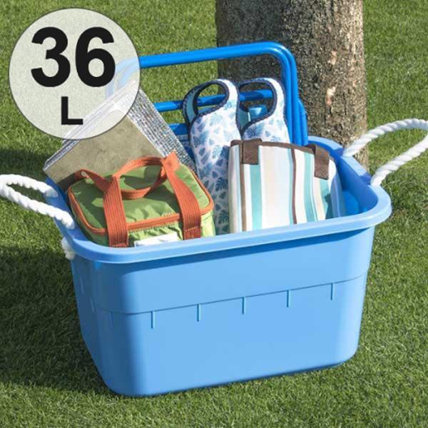 TONBO（新輝合成） タライ 36L 角型タブ 持ち手付き バケツ 洗濯・掃除