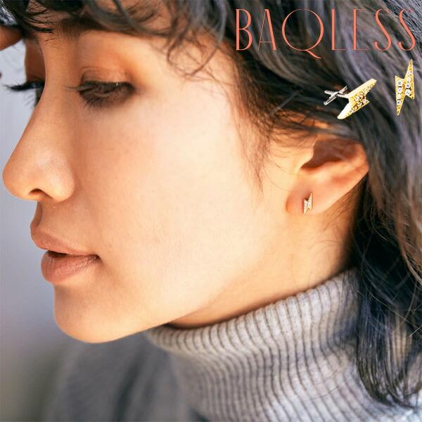 BAQLESS（バックレス） ピアス ゴールド シルバー イナズマ Honesty
