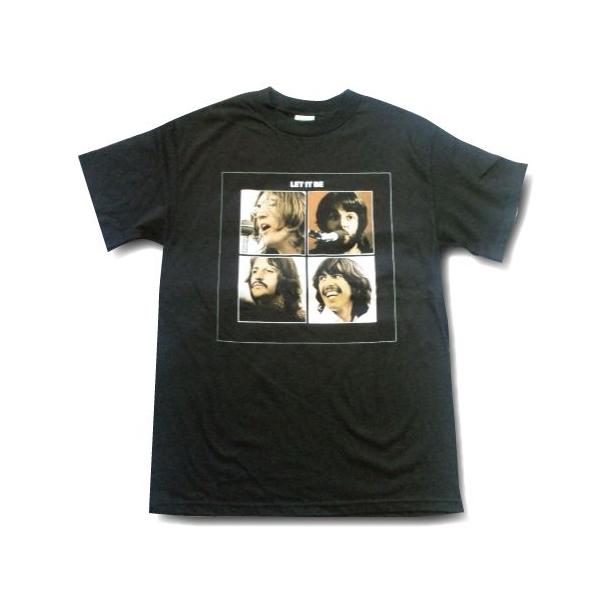 The Beatles ザ・ビートルズ Tシャツ LET IT BE ブラック ロックT