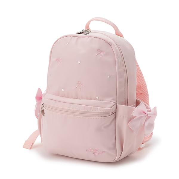 mezzo piano メゾピアノ 容量約8.5L リボン刺しゅうリュック リュック