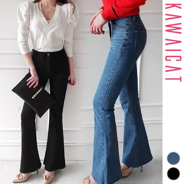 デニムパンツ レディース ボトムス パンツ ブーツカット フレア カット