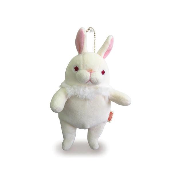もちうさ 立ち耳 ホワイト ミニ ボールチェーンマスコット うさぎ