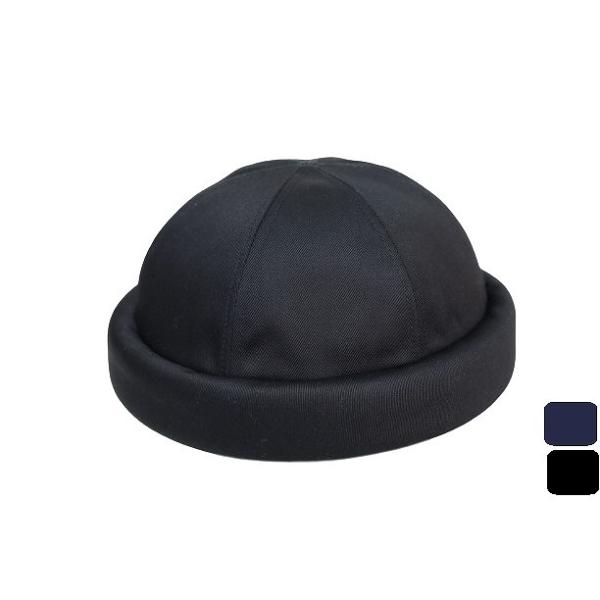 日本製 帽子職人手作り 丸い つば無し帽子 ロールキャップ