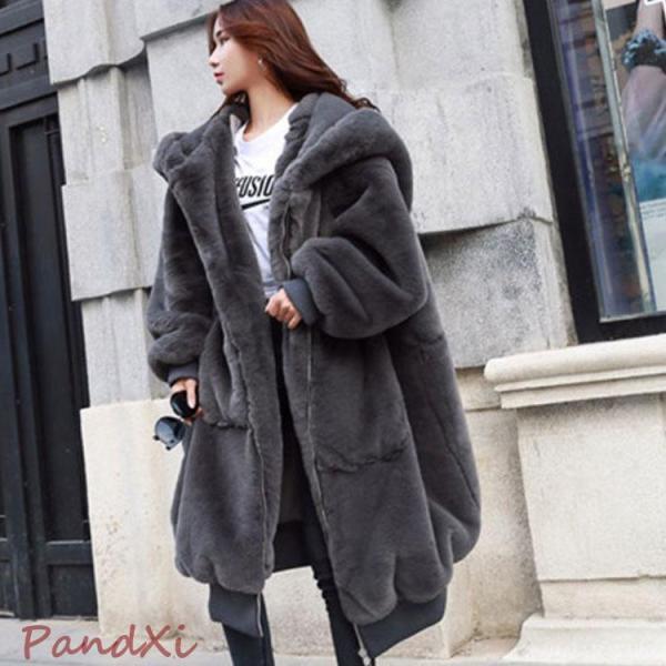 秋冬 レディース ファーコート 毛皮コート レディースコート フェイク