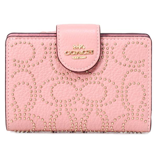 COACH（コーチ） 財布 ペブルレザー シグネチャー スタッズ リベット
