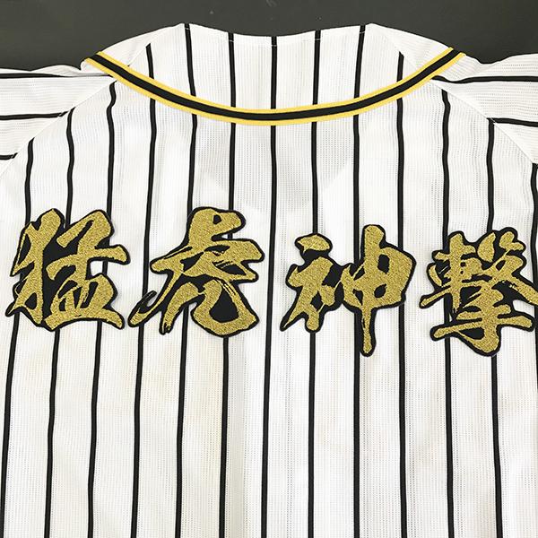 メール便送料無料】阪神 タイガース 刺繍ワッペン 猛虎神撃 毛筆