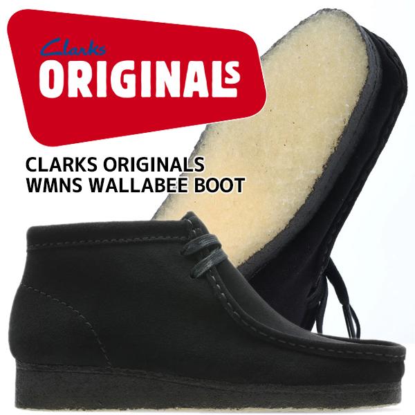 Clarks（クラークス） CLARKS W WALLABEE BOOT BLACK SUEDE 26155521