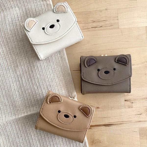 Sunny Side（サニーサイド） くまくん がま口 折財布 コンパクト ミニ