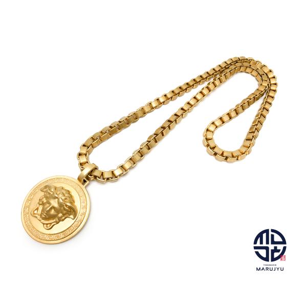 VERSACE ヴェルサーチ ゴールドカラー メデューサ ロング ネックレス