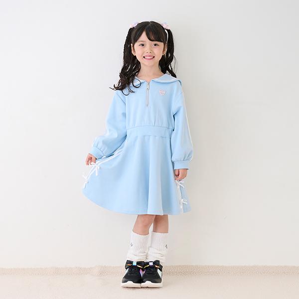 mezzo piano メゾピアノ(mezzo piano)リボンライン セーラーワンピース