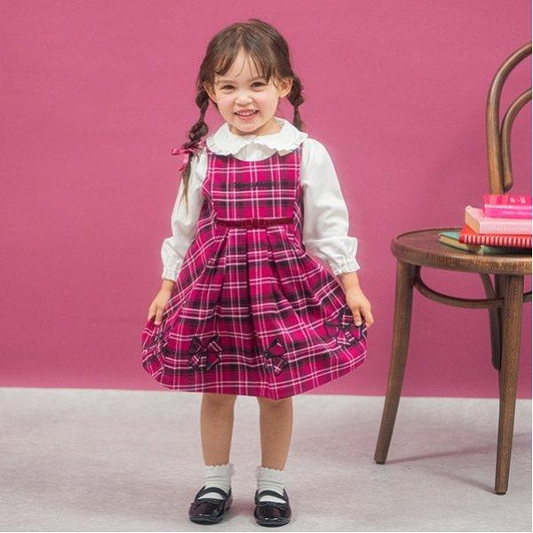 mezzo piano メゾピアノ(mezzo piano)ジャンパースカート＆ブラウス