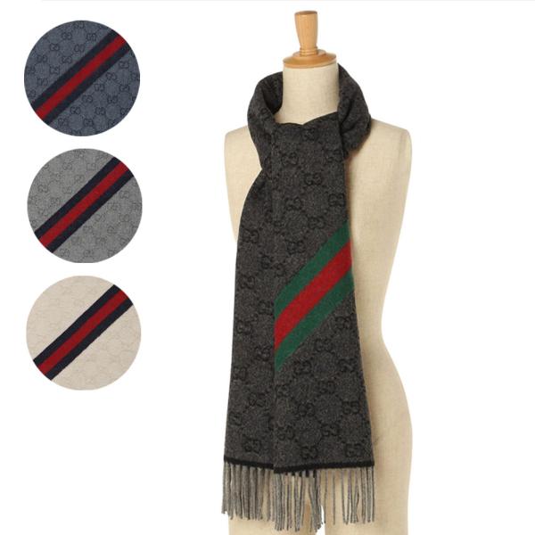 GUCCI（グッチ） マフラー 570603 3G200 1466 LEAD/DARK GREEN GUCCI