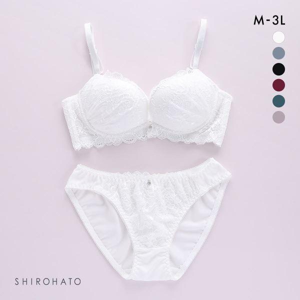 SHIROHATO（白鳩） ブラジャー ノンワイヤー ショーツ セット