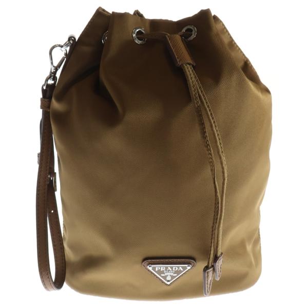 PRADA（プラダ） Re-Nylon 巾着 ポーチ 1NS369 ブラウン : BRING Yahoo