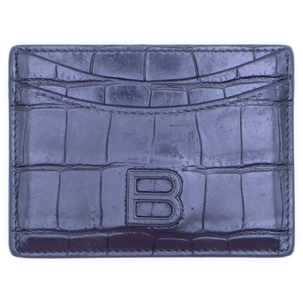 BALENCIAGA（バレンシアガ） Bロゴ クロコ型押し レザーカードケース