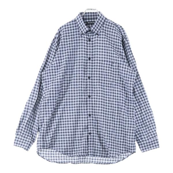 BALENCIAGA（バレンシアガ） オーバーサイズ 長袖チェック シャツ