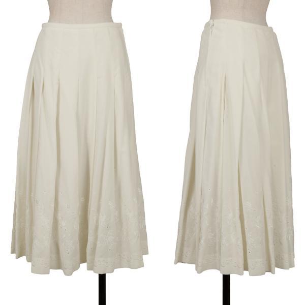 COMME des GARCONS（コムデギャルソン） ベロア裾刺繍ボックスプリーツ