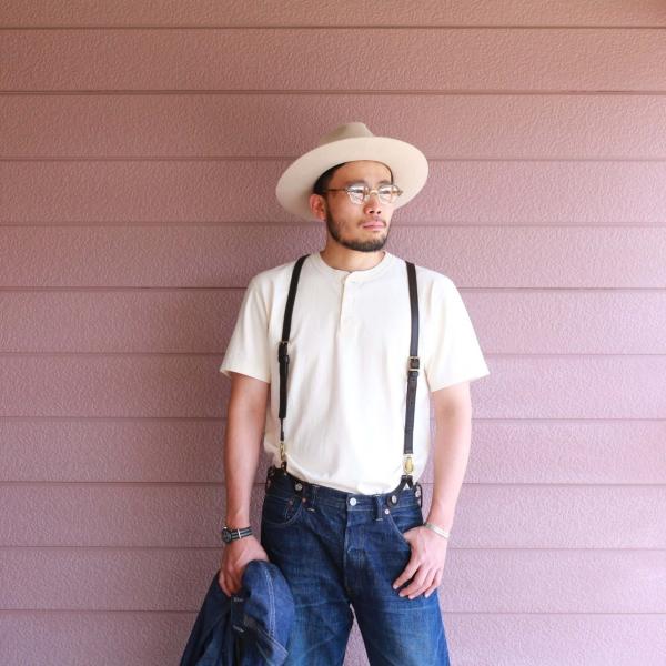 vasco（ヴァスコ） レザーサスペンダー ブラック LEATHER SUSPENDER