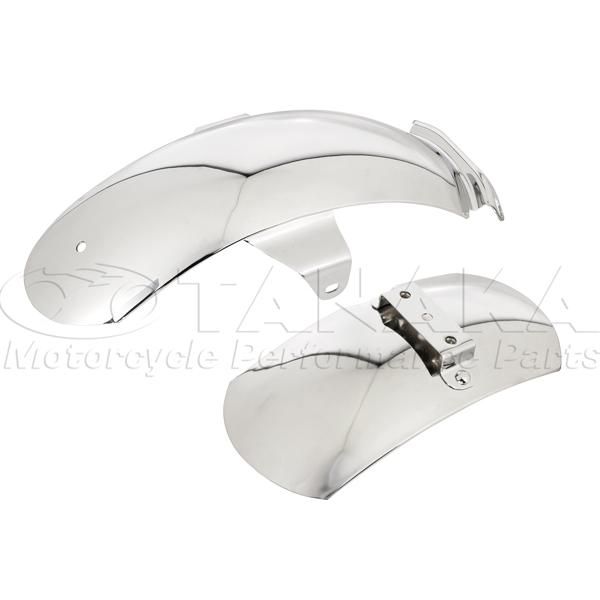限定】モンキーZ50A用 メッキスチールフェンダー 前後セット_田中商会