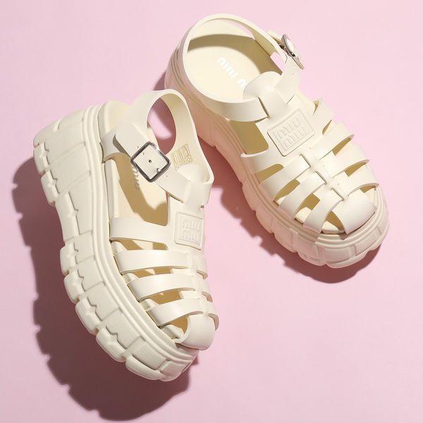 miu miu（ミュウミュウ） プラットフォームサンダル 5X709D 3LKK EVA