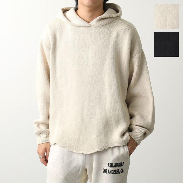 ASKYURSELF アスクユアセルフ パーカー DESTROYER KNIT HOODIE メンズ