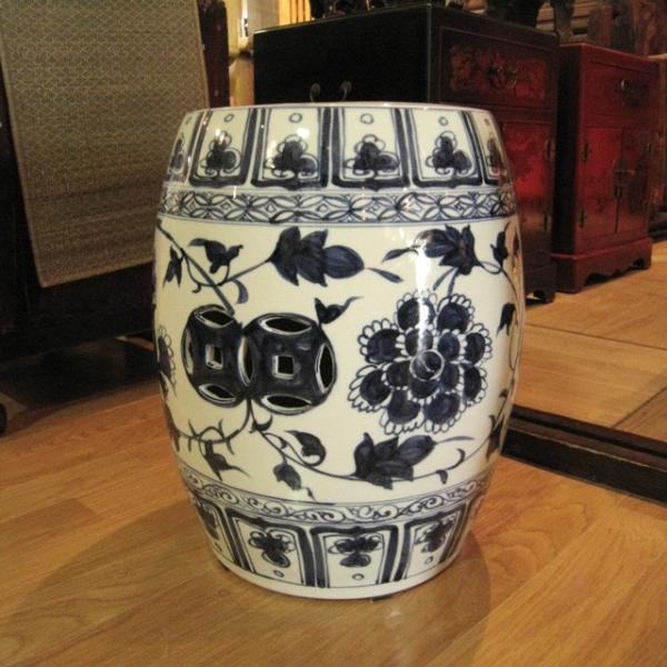 スツール 陶器 イス アジアン シノワズリ オリエンタル 景徳鎮