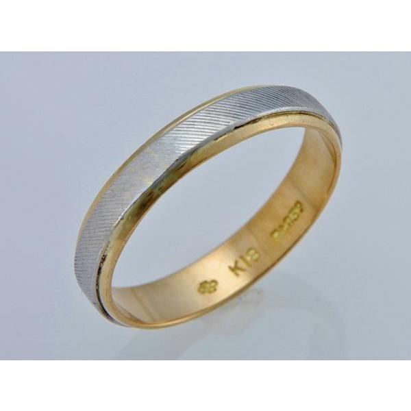 見て！ジュエリーマキ○K18金×Pt850コンビリング結婚指輪10号！MJ-1551