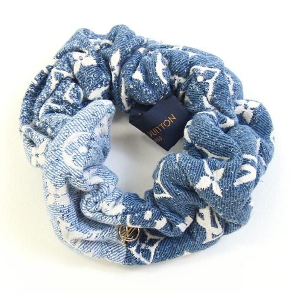 LOUIS VUITTON（ルイ・ヴィトン） シュシュ M77439 ブルー コットン100